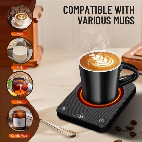 ☕ Electric Coffee Mug Warmer – 3 Temperature Settings & Auto Shut-Off 🔥 - Picture 3 of 4